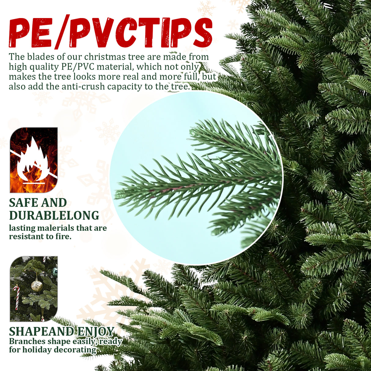 Full-Shaped 5FT Christmas Tree with 1129 Tips
