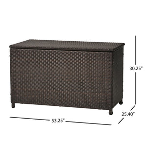 Blake - Wicker Cushion Box - Brown Multi