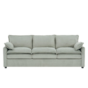 Modern 3 Seater Sofa With Side Storage Pockets For Living Room
