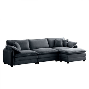 Oversize 3-Seater Sofa with Ottoman