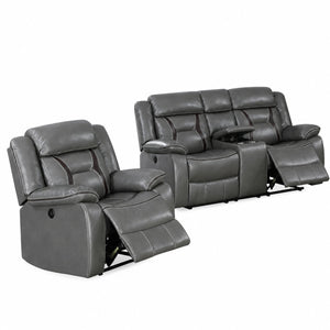 Living Room Set With Pillow Armrest And Tufted Backrest