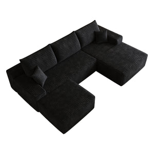 107" Cloud Sectional Sofa with Ottoman