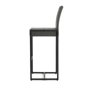 Outdoor Barstool With Hand Crafted Details (Set of 2)
