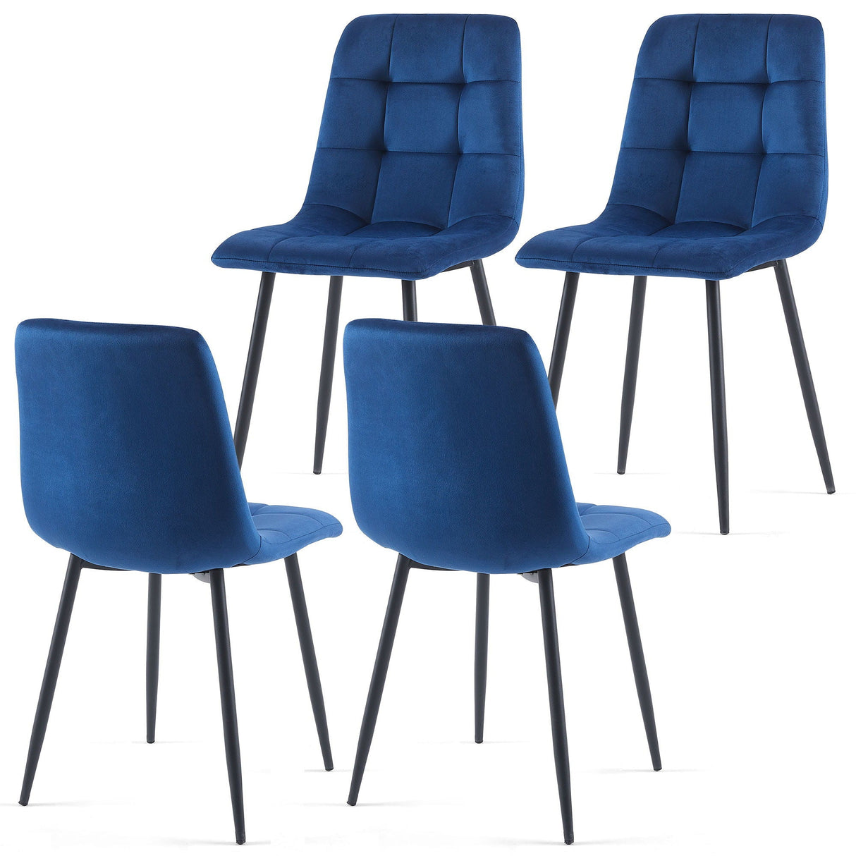 Mid-Century Modern Dining Chairs Set For Kitchen, Living Room