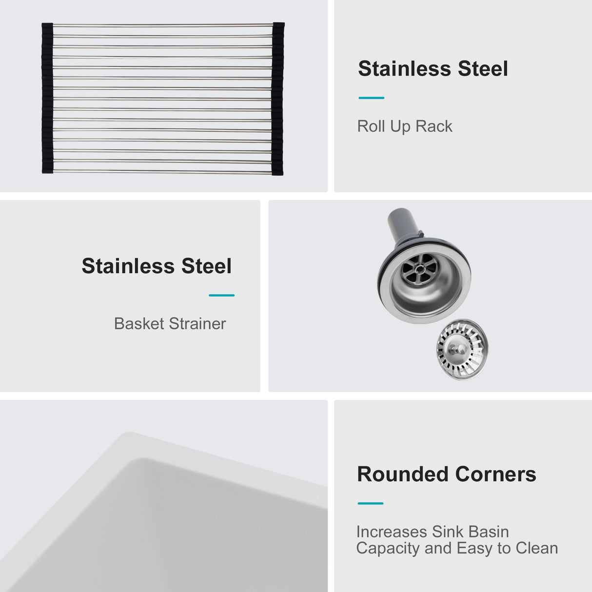 Granite Composite Double Bowl Undermount Kitchen Sink