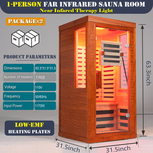 Wood Infrared Home Sauna Room