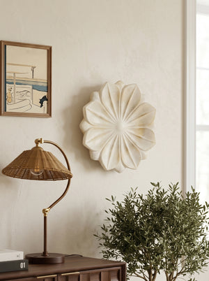 11.8x11.8x2.8" Flower Decorative Bowl, Hand-finished Lotus Bloom