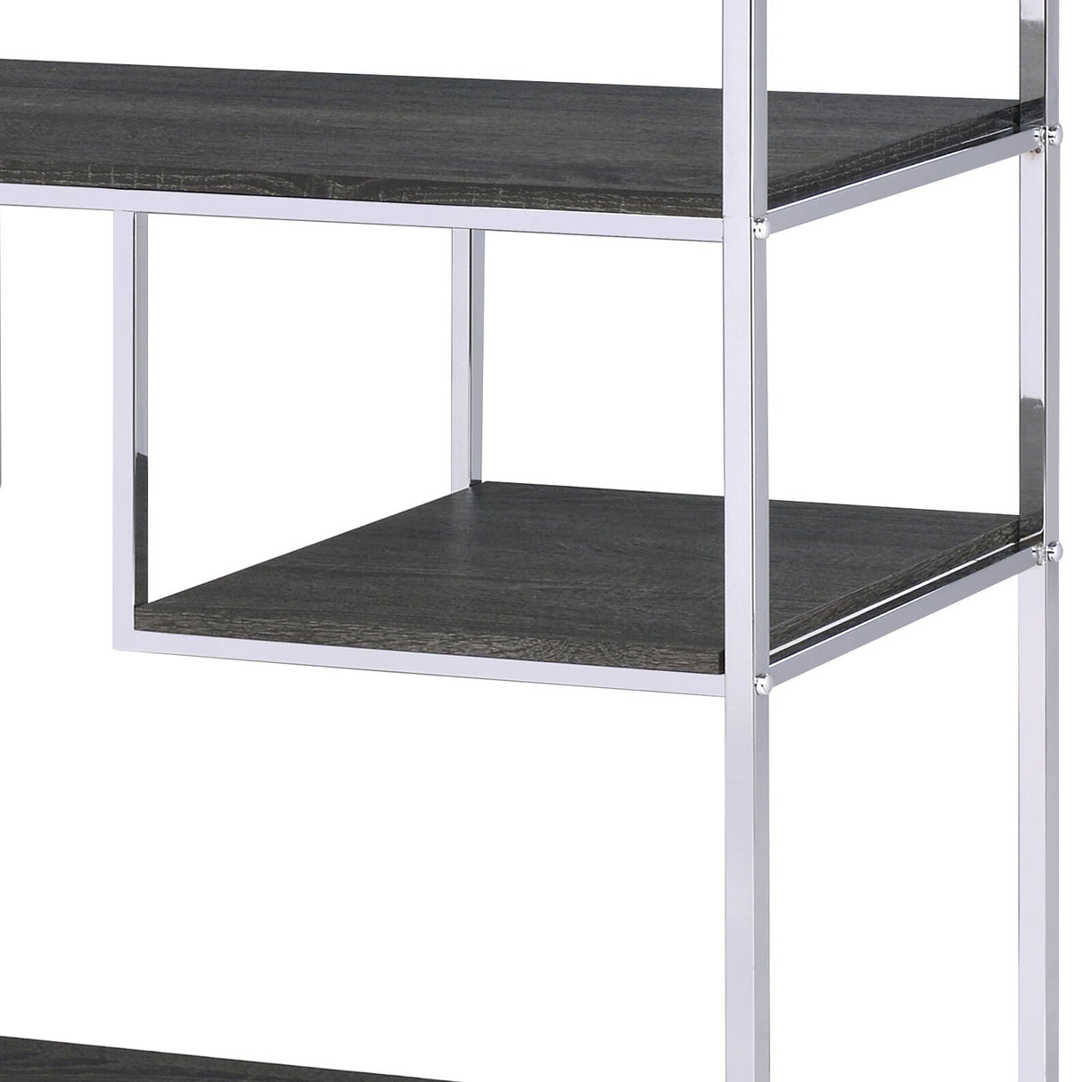 Vonara - Bookshelf - Chrome / Gray / Oak - Best Buy Furniture