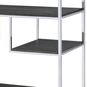 Vonara - Bookshelf - Chrome / Gray / Oak - Best Buy Furniture