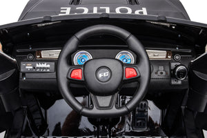 12V7A 30W*2 Four-Wheel Drive Seat One Button Start, Forward And Backward, High And Low Speed, Music, Front Light, Power Display, Two Doors Can Open, 2.4G R / C, Seat Belt Four Wheel Absorber