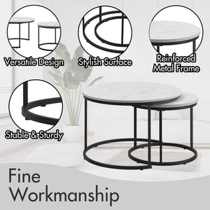 Round Nesting Coffee Table (Set of 2)