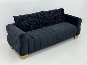 FX-P56-BKH Velvet Sofa