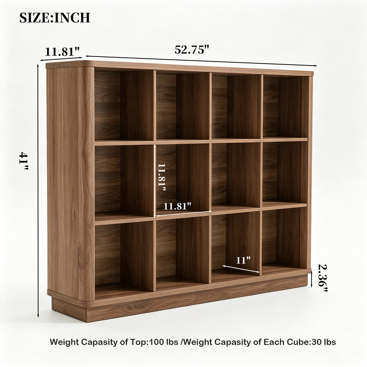 Book Shelf Cube Storage Organizer Bookcase - 12 Cube Storage Cubes