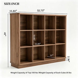 Book Shelf Cube Storage Organizer Bookcase - 12 Cube Storage Cubes
