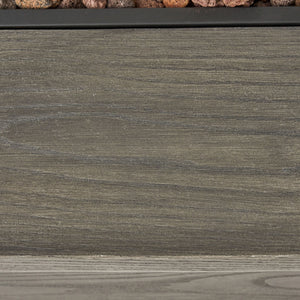Transitional Rectangular Outdoor Propane Fire Pit With 50, 000 Btu