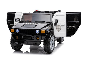 12V7A 30W*2 Four-Wheel Drive Seat One Button Start, Forward And Backward, High And Low Speed, Music, Front Light, Power Display, Two Doors Can Open, 2.4G R / C, Seat Belt Four Wheel Absorber