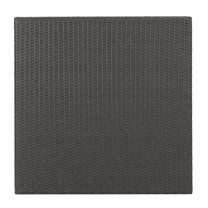 Outdoor Rattan Square Dining Table With 4 Legs - Gray