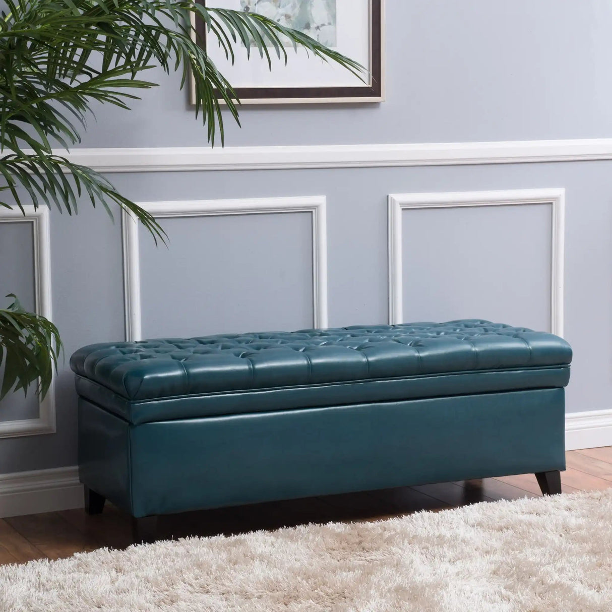 Juliana - Storage Ottoman With Birch Legs - Best Buy Furniture