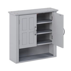 Multi Functional Wall Mounted Cabinet With Adjustable Shelves For Bathroom