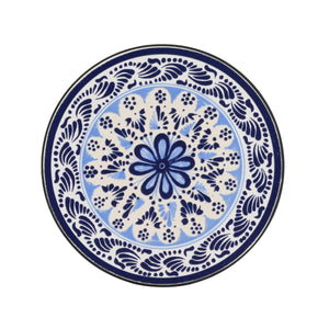 Patio Side Table, Blue+Black