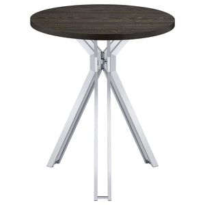 Edgerton - Round Height Bistro Bar Table - Dark Oak