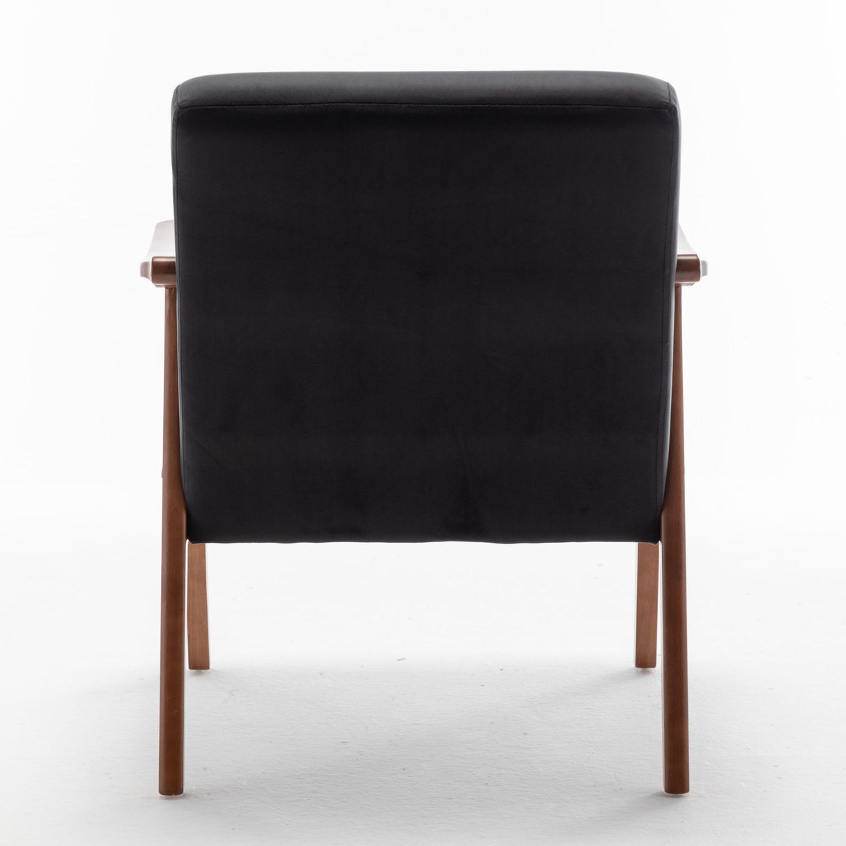 Mid Century Modern Accent Chair With Solid Wood Frame And Extra Thick Backrest