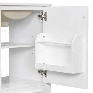 Bathroom Vanity With Sink, Soft Close Door, Adjustable U-Shaped Shelf