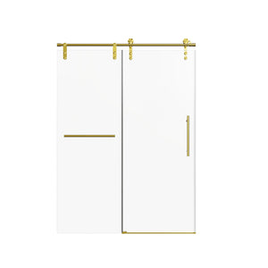 Frameless Single Sliding Shower Doors With Towel Rail & Handle