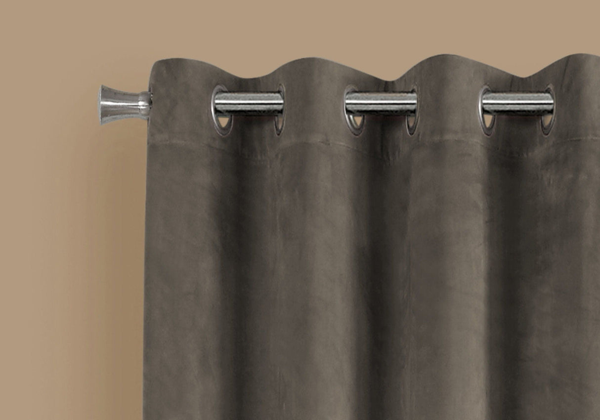 2 Pieces Set, Curtain Panel, Room Darkening, Grommet, Contemporary & Modern - Best Buy Furniture