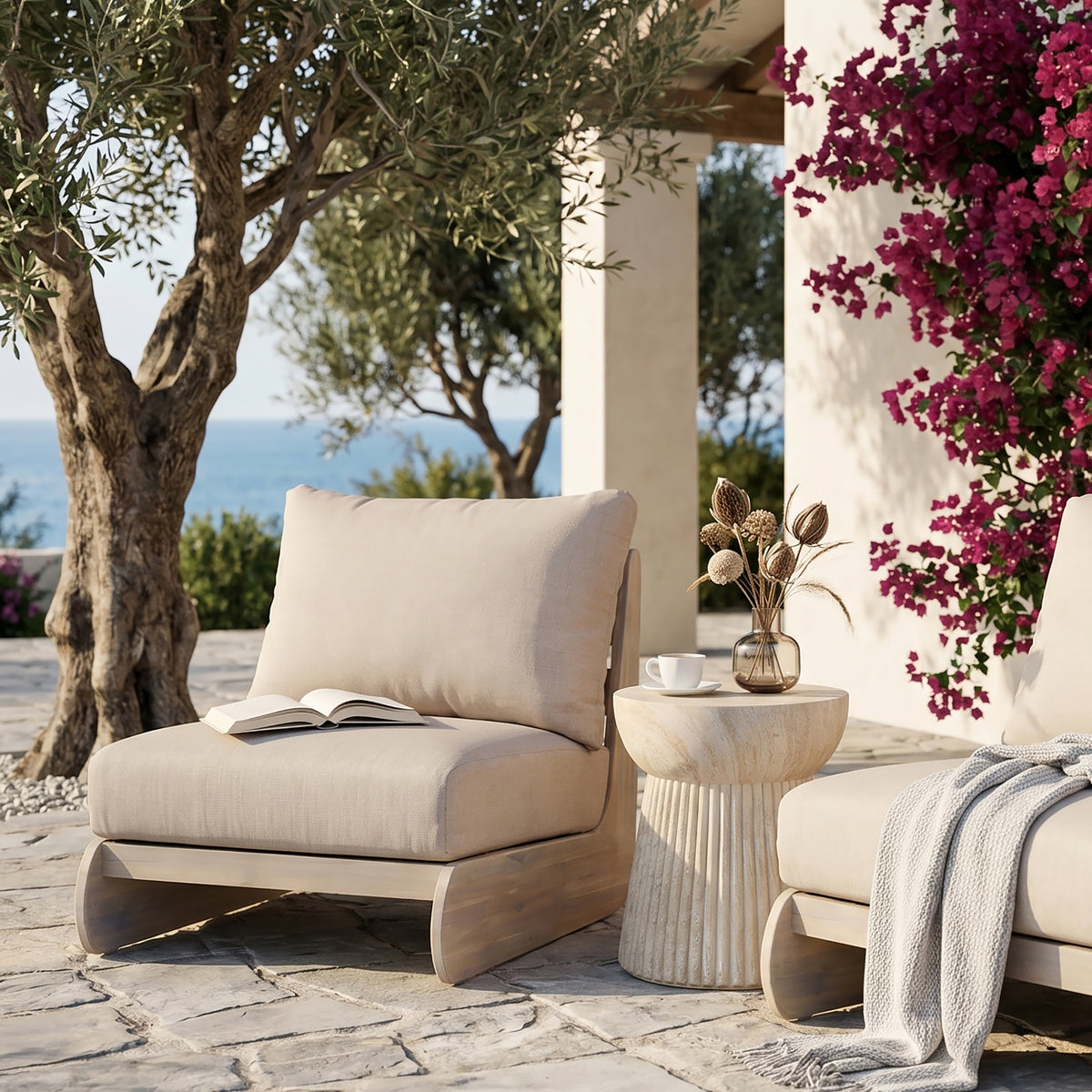 Lazy Acacia Patio Club Chair
