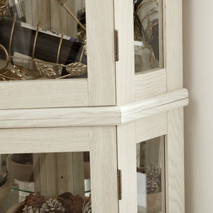 Elegant Lighted Corner Curio Cabinet