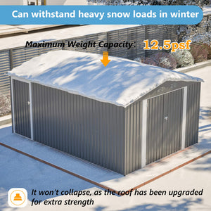 10x14 Ft Outdoor Metal Storage Shed