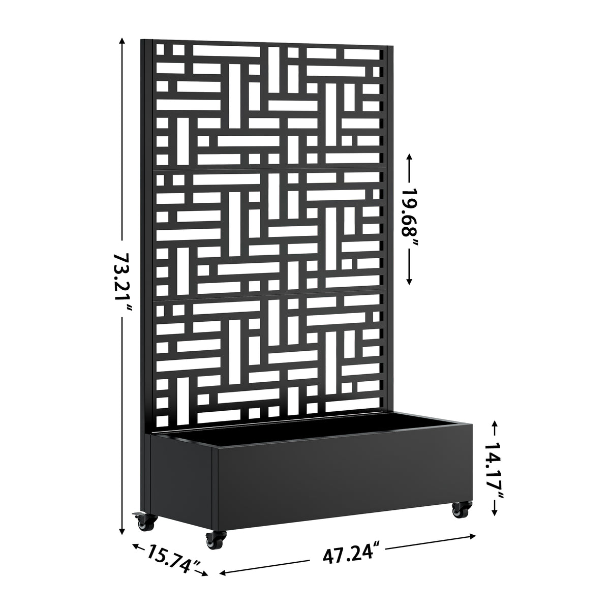 Metal Planter Box with Trellis