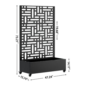 Metal Planter Box with Trellis
