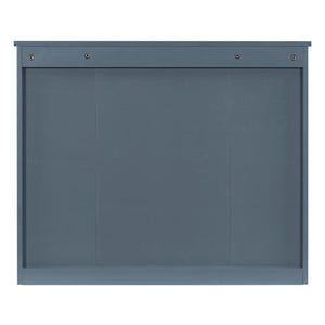 Wall Mounted Bathroom Storage Cabinet With Mirror, Cabinet With 6 Open Shelves And Adjustable Interior