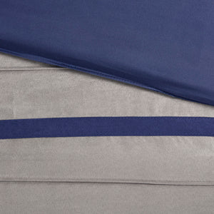 7 PC Pieced Faux Suede Comforter Set