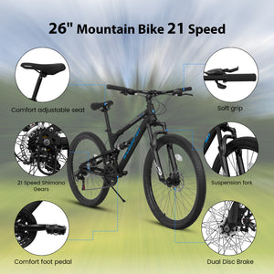 A26207 26 Inch Steel Frame Mountain Bike