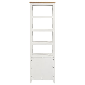 Delaney - 4 Shelf Bookcase With Top Storage Tower - White
