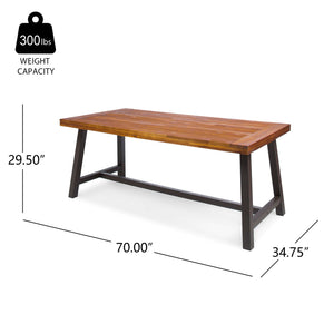 Outdoor Sandblast Finish Acacia Wood Dining Table - Best Buy Furniture