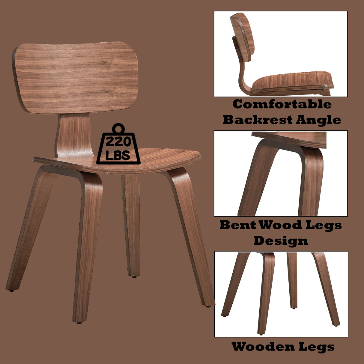 Casson - 5 Piece Dining Room Set - Walnut