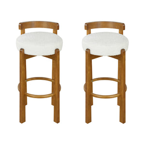 Elise Indoor Wooden Low Back Barstool