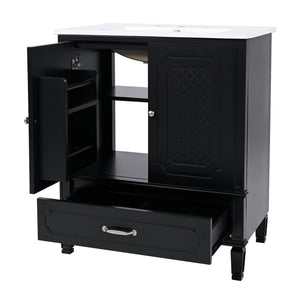 Bathroom Vanity With Sink, Soft Closing Door, Multi Functional Storage