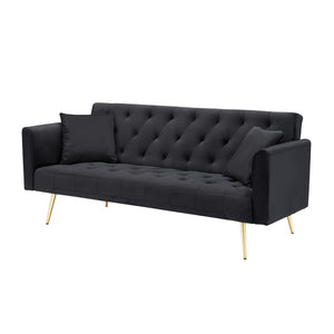 71-inch Foldable Double Sofa with American Retro Style