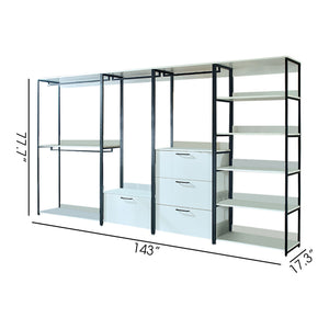 Fiona - Freestanding, Walk-In Closet System - White - Wood