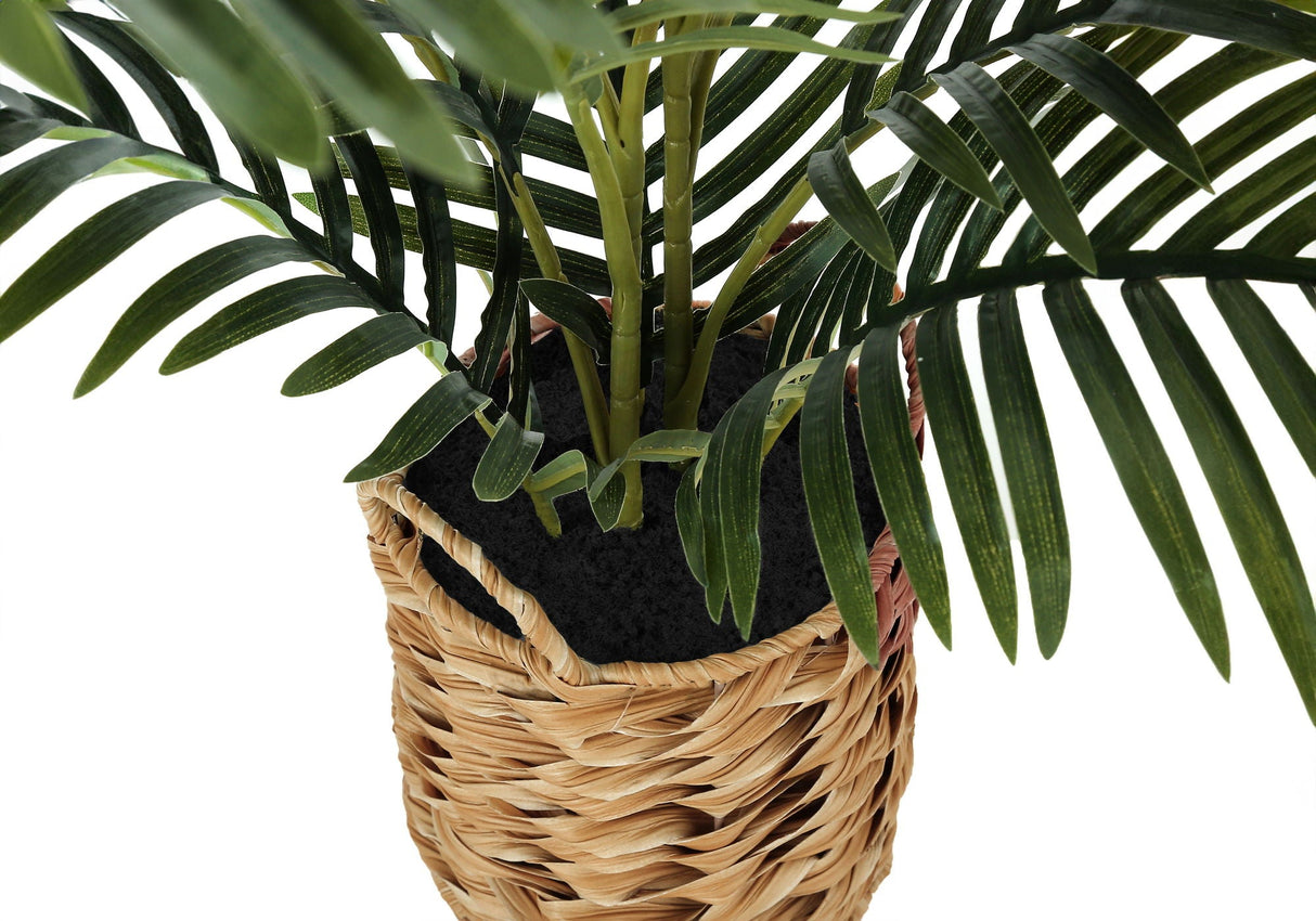 24" Tall, Artificial Plant, Palm, Indoor, Faux, Fake, Table, Floor, Greenery, Potted, Real Touch, Decorative - Green / Beige - Best Buy Furniture