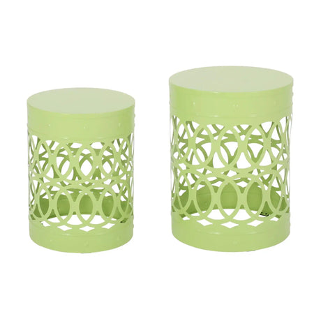 Outdoor Metal S/2 End Table - Best Buy Furniture