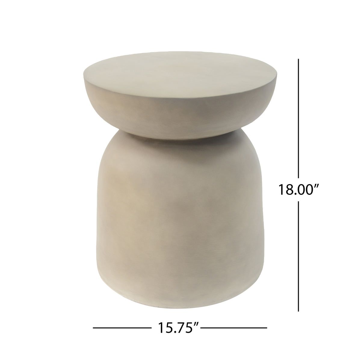 Outdoor Round Top MGO Drum Side Table