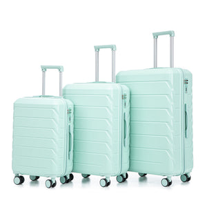 Set-3PCs-20'/24'/28'-ABS-Spinner-Wheel-Luggage-Mint-Green-Luggage-Sets
