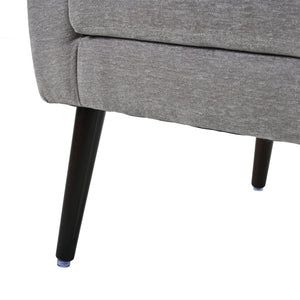 Modern Accent Chair, Arm Chairs For Living Room, Upholstered Mordern Armchair, Comfy Soft Padded Lounge Chair In Small Space, Bedroom, With Pillow, Solid Wood Leg