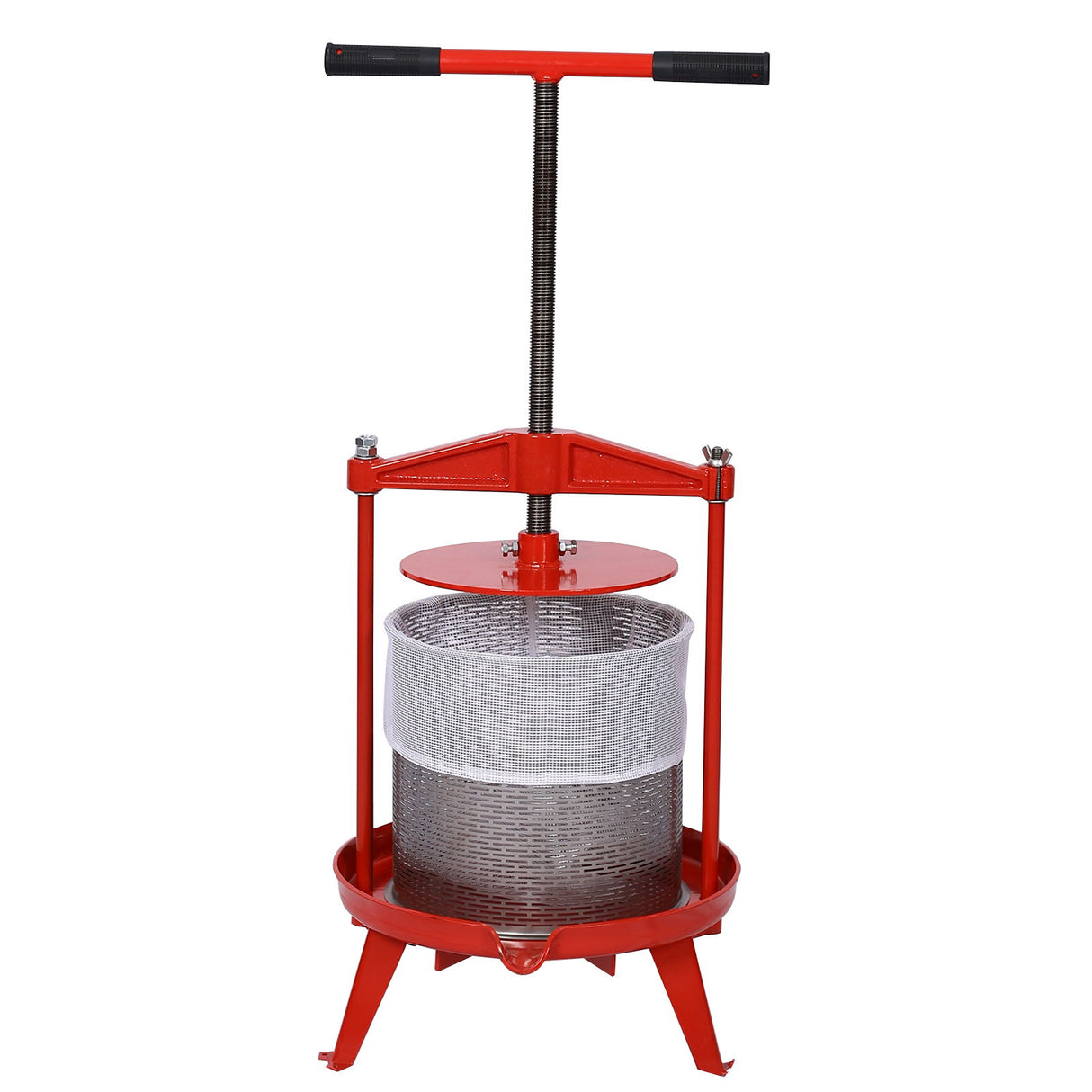 Manual Fruit Wine Press And Crusher For Kitchen, 100% Natural Juice Maker - Green